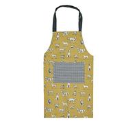 Penguin Home® Apron |Chef Quality | Thokka Print |Plain woven contrast color pocket|Recycled cotton| Eco Friendly & Sustainable | Adjustable Neck Strap|