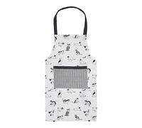 Penguin Home® Apron |Chef Quality | Thokka Print |Plain woven contrast color pocket|Recycled cotton| Eco Friendly & Sustainable | Adjustable Neck Strap|