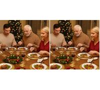 Penguin Home Handcrafted Glass Beaded Round Placemats, Coasters & Napkin Rings Set of 12 - Handmade Table Place Mats for Dining - 32 cm (13") Diameter (Gold) (Pack of 2)