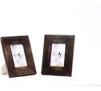 Penguin Home Handcrafted Solid Wood Rustic Effect Photo Frame