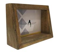 Penguin Home Mangowood Horizontal Photo Frame 4"X6" (10 X 15 CM) - Natural Finish, Rustic Vintage Style, Handcrafted Wooden Picture Frame for Wall or Tabletop, Ideal for Home Decor, Gifts