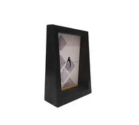 Penguin Home Mangowood Horizontal Photo Frame 5"X7" (12 X 17 CM) - Mat Black Finish, Rustic Vintage Style, Handcrafted Wooden Picture Frame for Wall or Tabletop Display, Ideal for Home Decor, Gifts