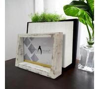 Penguin Home Mangowood Horizontal Photo Frame 5"X7" (12 X 17 CM) - White Distress Finish, Rustic Vintage Style, Handcrafted Wooden Picture Frame for Wall or Tabletop, Ideal for Home Decor, Gifts