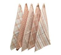 Penguin Home Premium 100% Pure Cotton Tea Towel for Kitchen, Set of 5 Kitchen Towels, Soft & Durable Kitchen Cloths Towel Set, Machine Washable, 65 x 45 cm Colour - Pink
