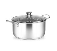 Penguin Home Professional Induction Safe Stainless Steel Stockpot With Glass Lid