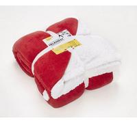 Penguin Home Solid Sherpa Blanket, Microfiber Throw for All Season, Throws for Sofa Fluffy Blanket Bed Throw for Bedroom, Throw/Single Size -130 X 150 cm (Mulberry Red)