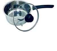 Penguin Home® Stainless Steel Saucepans with Glass Lids and BakeliteHandles