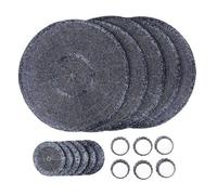 Penguin Home Set Of 18 Glass Beaded Placemats, Coasters And Napkin Rings - Grey And Charcoal Colour, Grey