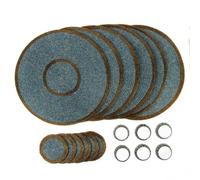 Penguin Home Set Of 18 Glass Beaded Placemats, Coasters And Napkin Rings - Aqua And Antique Gold Colour, Gold