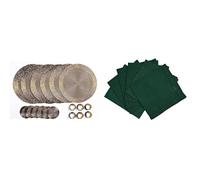 Penguin Home Set of 24 Beaded Placemat coaster Napkin Rings and Cotton Napkins-Antique Gold/Green