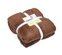 Penguin Home® Solid Sherpa Blanket|Colour - Chocolate Brown| Ultra Soft Plush Thick Cosy Fuzzy Fluffy Microfiber Throw for All Season Use Bedroom Couch & Home|Size-130x180cm|