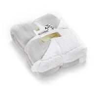 Penguin Home Solid Sherpa Blanket, Microfiber Throw for All Season, Throws for Sofa Fluffy Blanket Bed Throw for Bedroom, Full/Queen Size -200 X 240 cm (Grey)