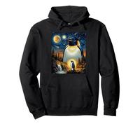 Penguin Howling to The Moon Pullover Hoodie