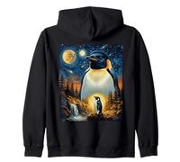 Penguin Howling to The Moon Zip Hoodie