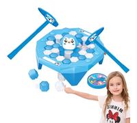 Penguin Ice Board Game - Puzzle Table Knock Block, Save Penguin Challenge, Family Funny Game with Hammer, Children Kids Party Activity, Interactive Skill Toy for Playtime Birthday Holiday Fun
