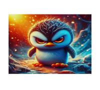 Penguin Ice Fire 1000pcs Mini Puzzle For Adults Premium Paper | 52x38cm Cardboard Home Decor Smooth Surface Birthday Gift Stress Relief