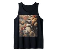 Penguin in Neo Classical Floral Display for Penguin Lover Tank Top