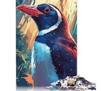 Penguin In The Jungle Jigsaw Puzzles Puzzles for Adults Kids. 1000 Pieces Great Gifts Challenge Toy Educational Game Home Decoration for Adults& Kids Age 14 Years Up 1000pcs (75x50cm)