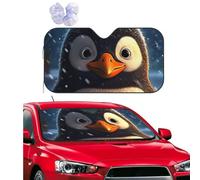 Penguin In The Snow Car Windshield Sun Shade Personalized Window Sunshades Foldable Sun Heat Uv Rays Visor Protector Car Accessories To Keep Your Vehicle Cool For Universal Cars Suv Truck 51x27.5 Inch