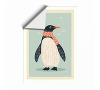 Penguin in Winter Modern Unframed Wall Art Print A2 (59.4×42cm), Wall Decor for Living Room, Bedroom, Office & Home, Art Gift