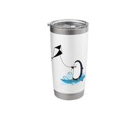 Penguin is Kite Surfing Stainless Steel Insulated Tumbler