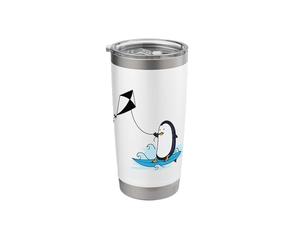Penguin is Kite Surfing Stainless Steel Insulated Tumbler