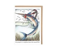 Penguin Is Mightier Than The Swordfish Greeting Card