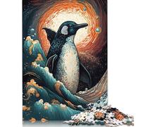 Penguin Japan Design Puzzle Stress Reliever 100% Recycled Cardboard Jigsaw Puzzle for Adult Children Unique Gift 1000pcs (38x26cm)