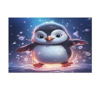 Penguin Jigsaw Puzzles for Kids 1000 Pieces 3d Wooden Puzzle Decompression Game for Adults Women Girl Educational Game Toys （75×50cm）