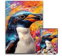 Penguin JigsawPuzzle 1000 Pieces for Adults Wooden Jigsaw Puzzles Fun at Home Activities, Birthday Present, Travel Gifts 50x75CM/19.68x29.52inch