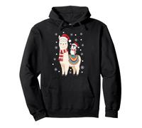 Penguin Llama Lover Xmas Santa Penguin On Llama Christmas Pullover Hoodie