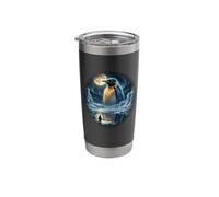 Penguin Looking at the Moon Cute Stainless Steel Insulated Tumbler