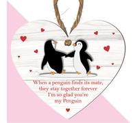 Penguin Love Anniversary Plaque - 'When a Penguin Finds Its Mate, They Stay Together Forever' - Perfect Indoor Keepsake -