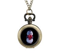 Penguin Lover Bird Vintage Pocket Watch Alloy Pendant Watches Necklace Gift for Men Women Coppery-Style