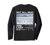 Penguin Meme But Why Mountain Not All Who Wander are Lost Long Sleeve T-Shirt