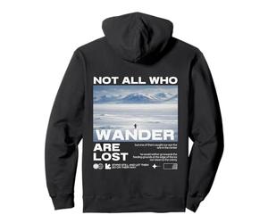Penguin Meme But Why Mountain Not All Who Wander Are Lost Pullover Hoodie