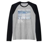 Penguin Meme But Why Mountain Not All Who Wander are Lost Raglan Baseball Tee
