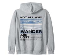 Penguin Meme But Why Mountain Not All Who Wander Are Lost Zip Hoodie