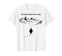 Penguin Meme Viral Internet It Only Takes One Step T-Shirt