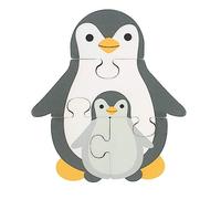 Penguin Mini Wooden Puzzles - My First Puzzles, Jigsaw Puzzle Games with Sea life Animal - Educational Toys For 1 Year Old + Toddler, Montessori Early Development & Activity Toys by Orange Tree Toys
