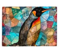 Penguin Mosaic Glass Chopping Board Large Kitchen Worktop Saver 39 x 28cm