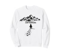 Penguin Mountain Just Forward Snow Inspirational Mindset Sweatshirt