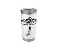 Penguin Mountain Just Forward Snow Motivational Mindset Stainless Steel Insulated Tumbler