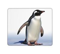 Penguin Mouse Pad with Stitched Edge, Personalized Premium-Textured Computer Mouse Mat with Non-Slip Rubber Base, Waterproof Gaming Mousepad for Laptop, Office Home 7.9 x 9.5 in