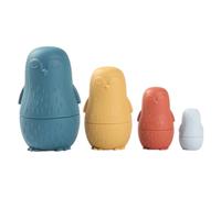 Penguin Nesting Dolls - Silicone Russian Stacking, Educational Toy | Interactive Play and Learning Accessory for Kids Preschool Early Childhood Educational Play Activity