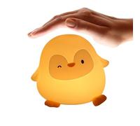 Penguin, Night Light, LED Lamp, Rechargeable Battery Powered, Soft Warm Glow, Small Size 6 x 4 inches, Cartoon Design for Bedroom Study Room Desk Nightstand Lighting, 4.8 x 4.41 x 3.98