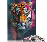 Penguin Night Puzzle Jigsaws 500 Pieces for Adults Wooden Puzzles for Adults Jigsaw Puzzles for Adult 500pcs (52x38cm)