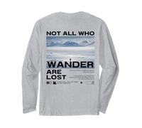 Penguin Not All Who Wander are Lost But Why Backprint Long Sleeve T-Shirt