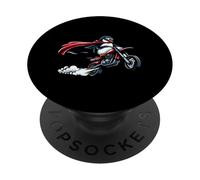 Penguin On Motorcycle With Cape PopSockets Adhesive PopGrip