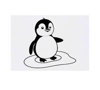 'Penguin On The Ice' Temporary Tattoo - Water Resistant, Skin-Safe, Non-Toxic Transfer (TO00078723)